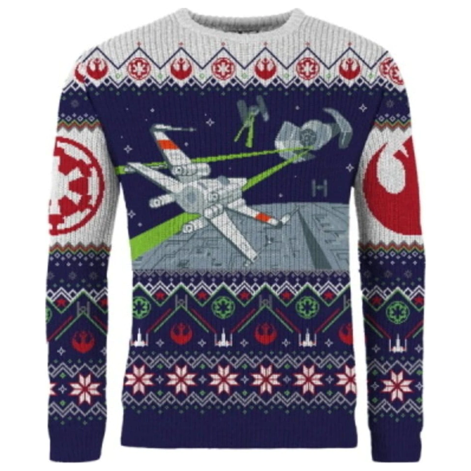 Star Wars Weihnachtspullover X-Wing v TIE Fighter Produktfoto
