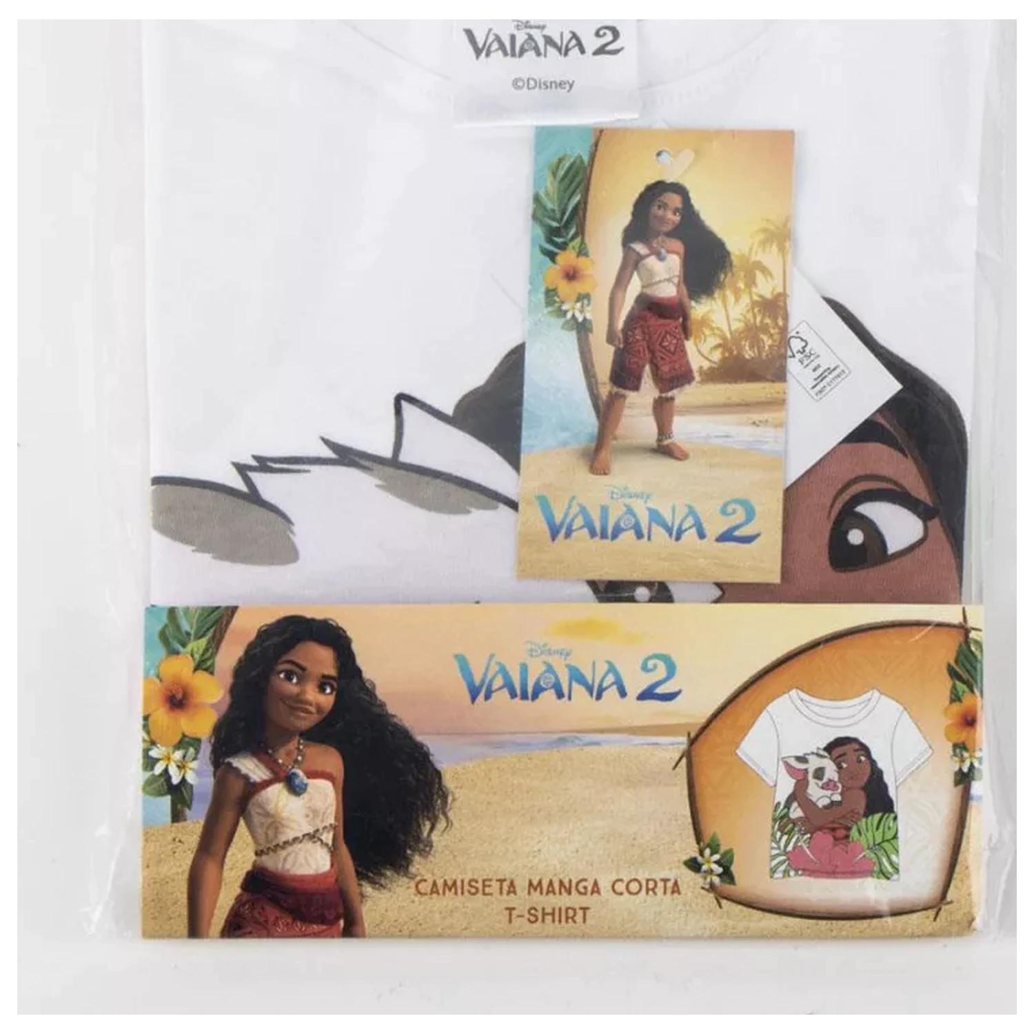Disney Vaiana Pua Kinder Kurzarm-T-Shirt, Oberteil Produktfoto