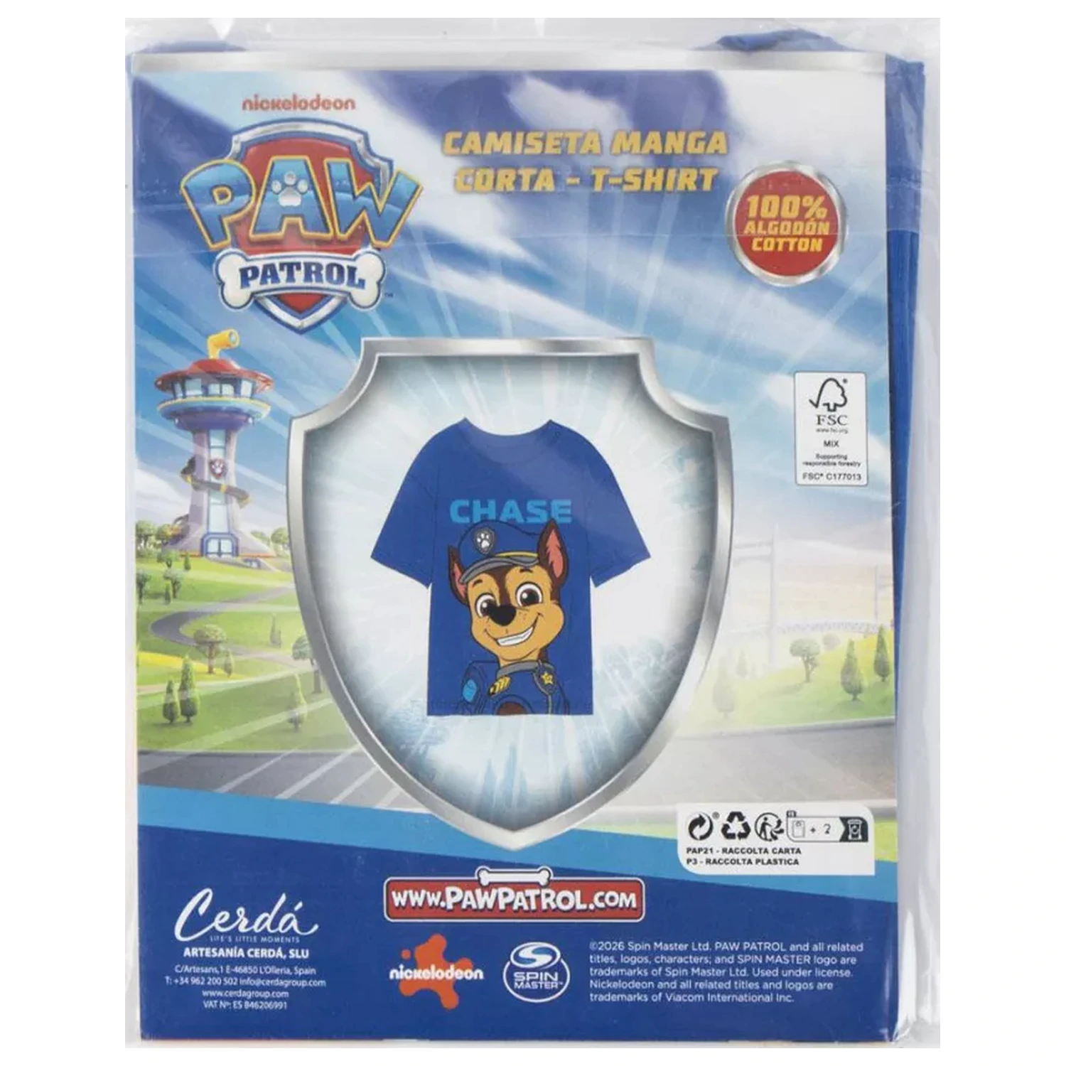 PAW Patrol Blue Chase Kinder T-Shirt, Oberteil Produktfoto
