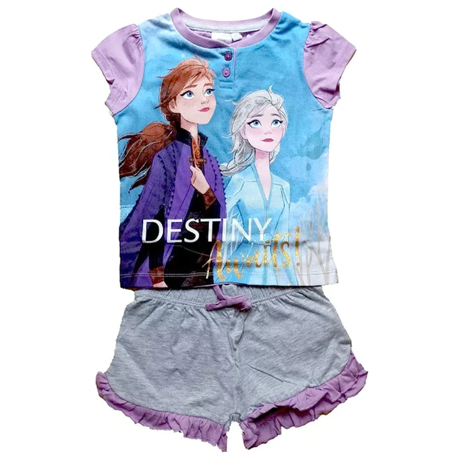 Disney Frozen Destiny Kinder kurzer Schlafanzug in einer Geschenkbox Produktfoto
