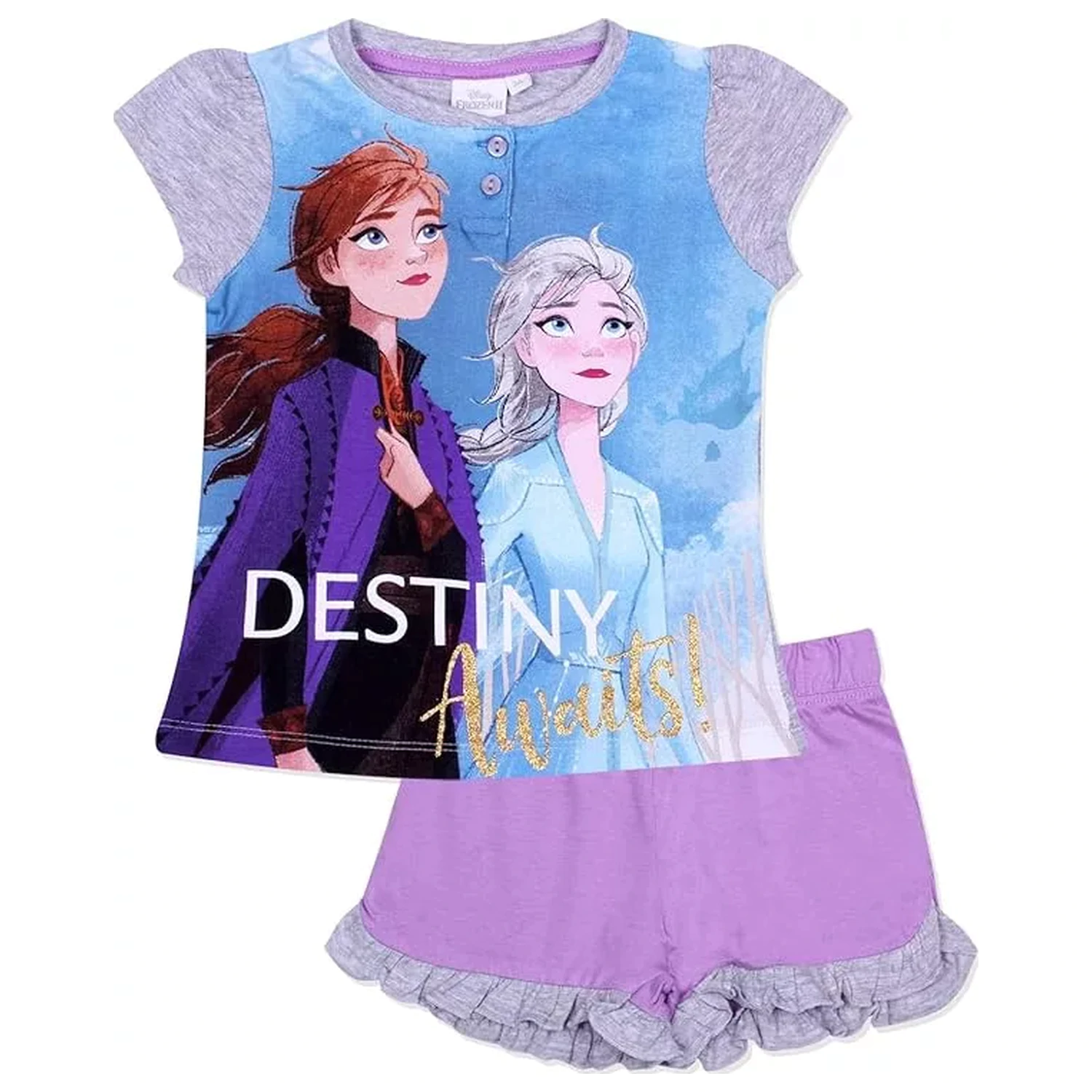 Disney Die Eiskönigin Destiny Awaits kurzer Kinderpyjama in Geschenkbox Produktfoto
