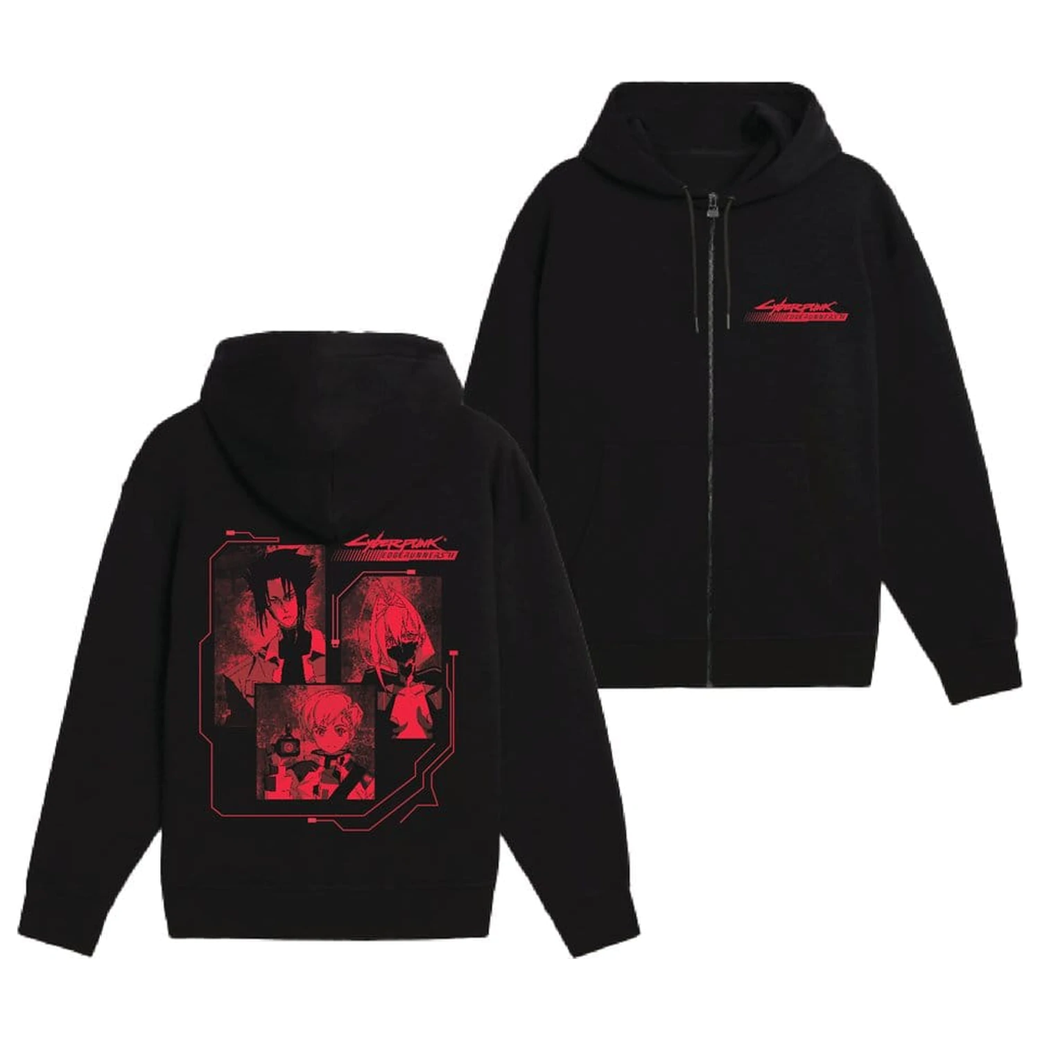 Cyberpunk Edgerunners 2 Zip-Hoodies Key Characters Produktfoto