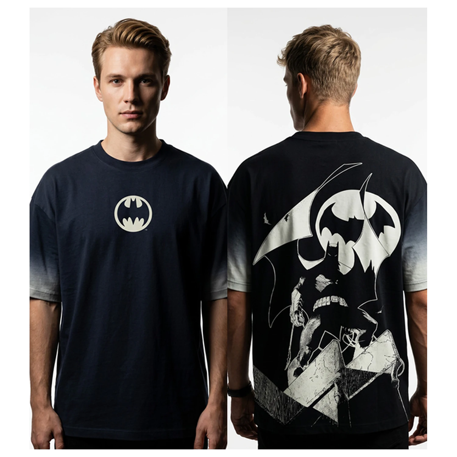 DC Batsignal In The Dark Herren Oversize T-Shirt Produktfoto