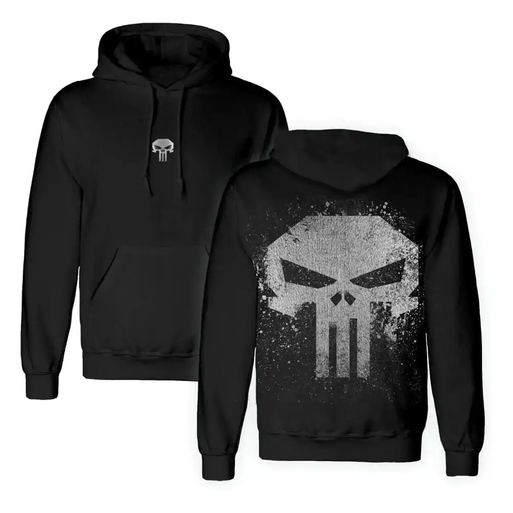 Punisher Hooded Sweater Totenkopf mit Metallic-Tinte Produktfoto