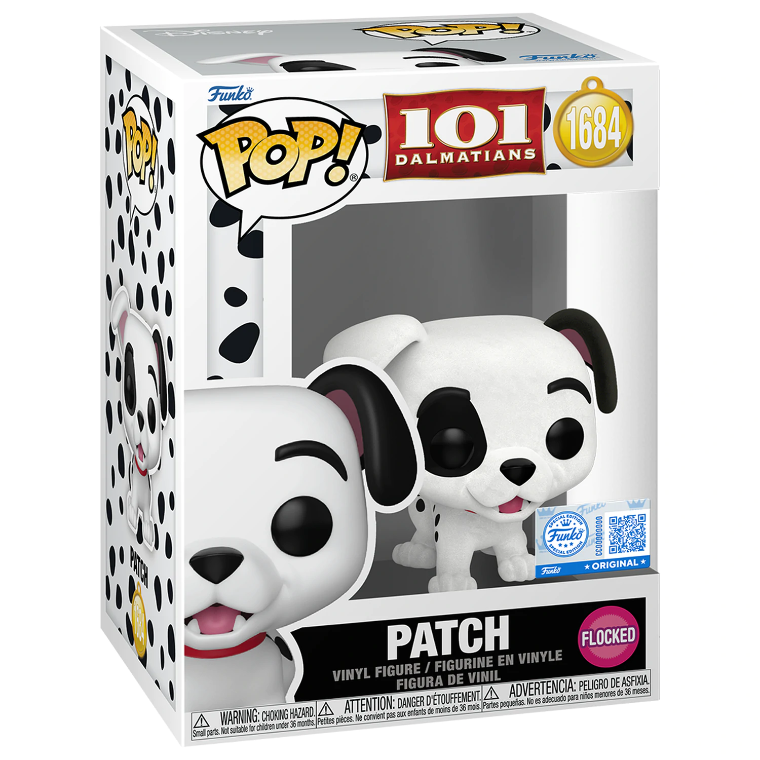 101 Dalmatians Funko POP! Vinyl Figur Patch (Flocked) Exclusive 9 cm Produktfoto