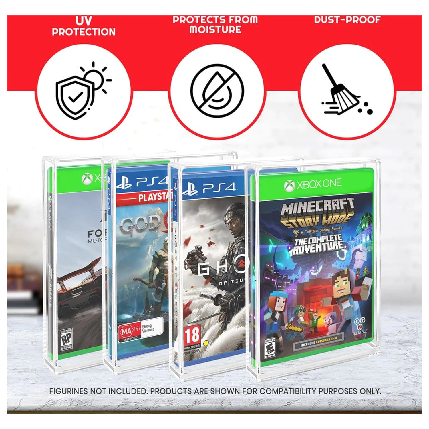 Acryl Hülle 2er-Pack für PS3/PS4/Blu-Ray/XBOX One Produktfoto