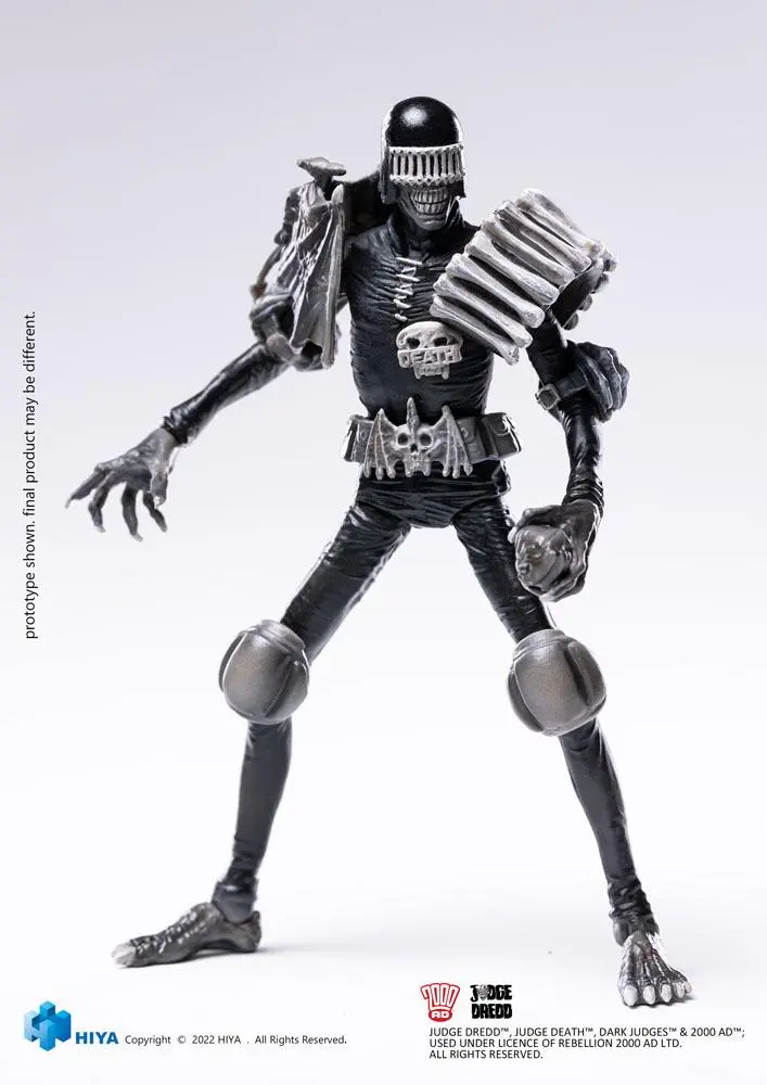 2000 AD Exquisite Mini Actionfigur 1/18 Black and White Judge Death 10 cm Produktfoto