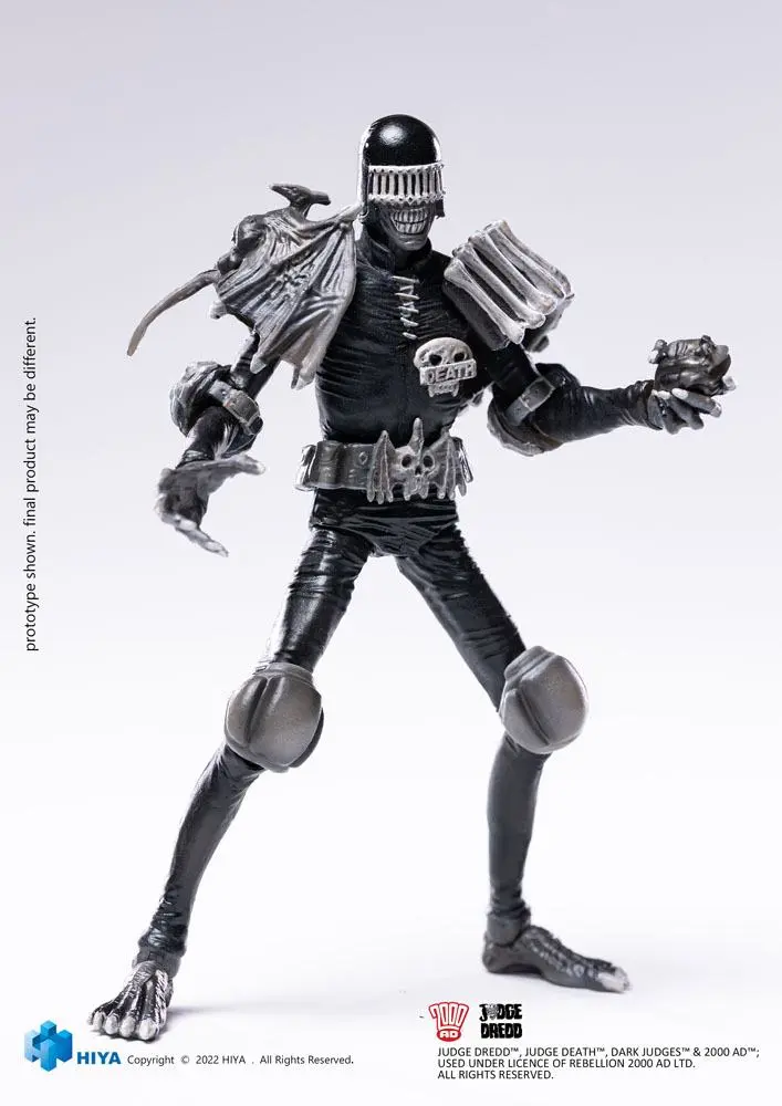 2000 AD Exquisite Mini Actionfigur 1/18 Black and White Judge Death 10 cm Produktfoto