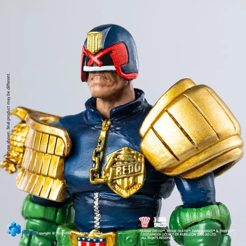 2000 AD Exquisite Mini Actionfigur 1/18 Judge Dredd Gaze Into The Fist of Dredd 10 cm termékfotó