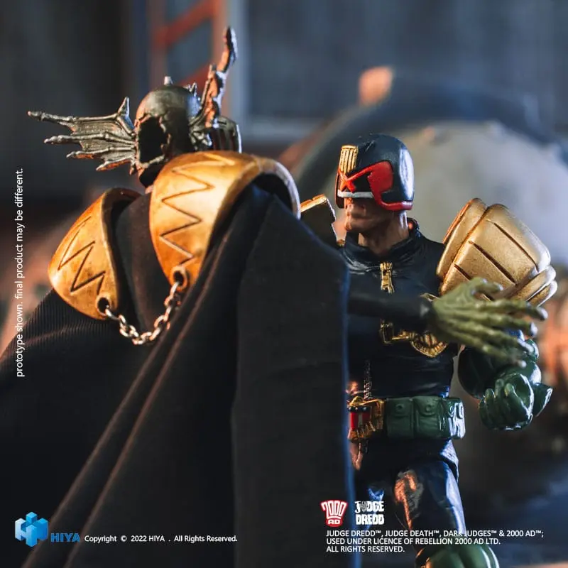 2000 AD Exquisite Mini Actionfigur 1/18 Judge Dredd Gaze Into The Fist of Dredd 10 cm termékfotó