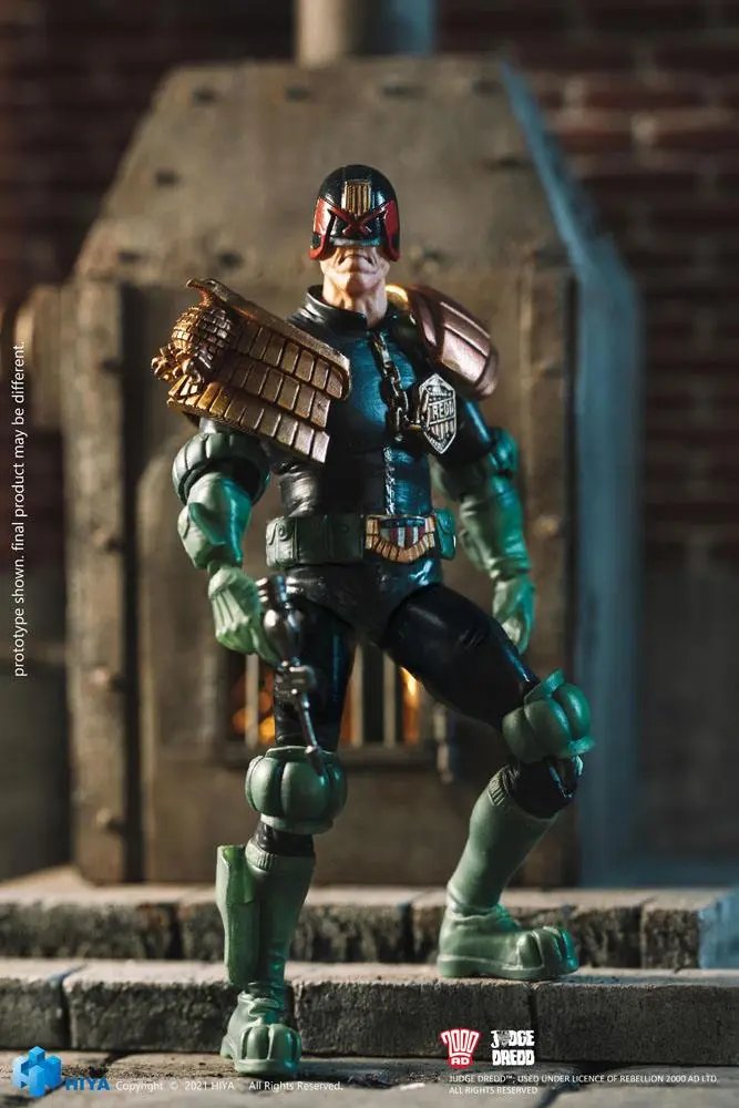 2000 AD Exquisite Mini Actionfigur 1/18 Judge Dredd 10 cm Produktfoto