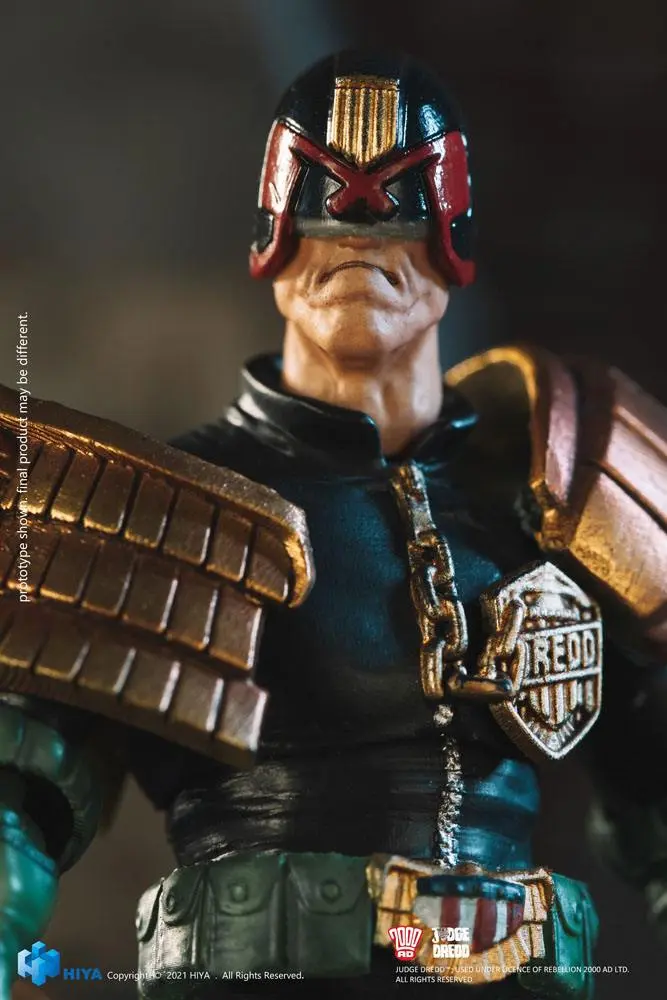2000 AD Exquisite Mini Actionfigur 1/18 Judge Dredd 10 cm Produktfoto