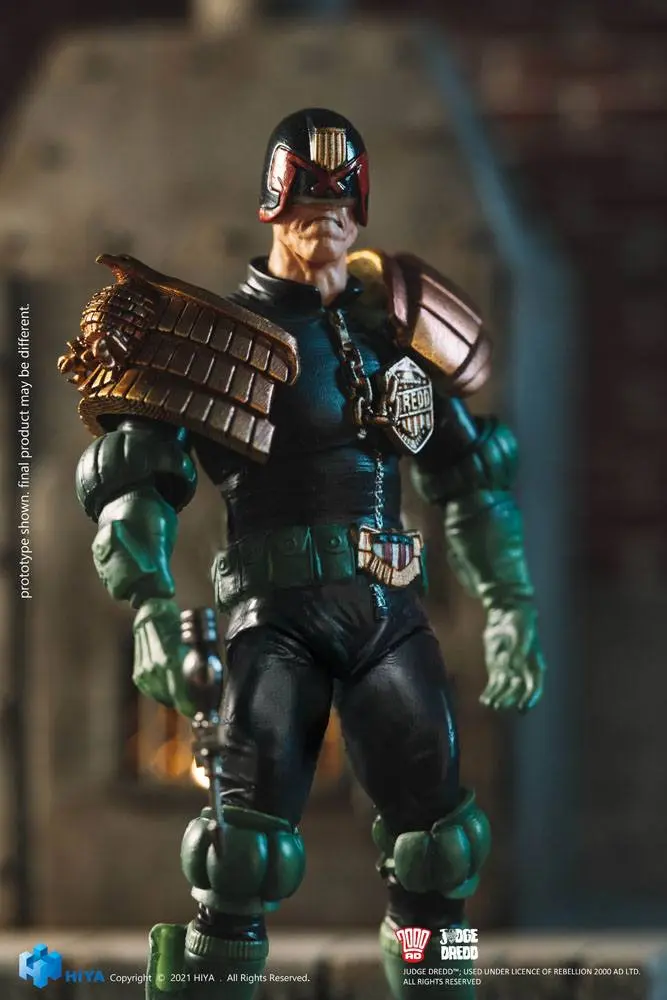 2000 AD Exquisite Mini Actionfigur 1/18 Judge Dredd 10 cm Produktfoto