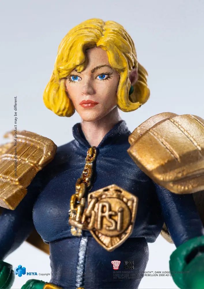 2000 AD Exquisite Mini Actionfigur 1/18 Judge Anderson & Lawmaster MK 2 Set 10 cm Produktfoto