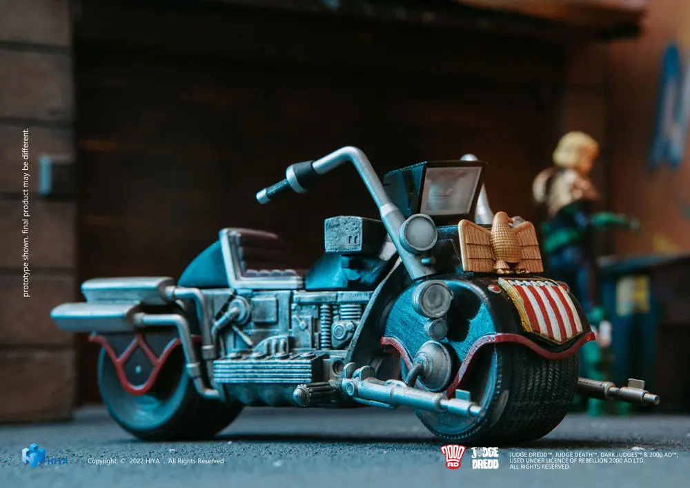 2000 AD Exquisite Mini Actionfigur 1/18 Judge Anderson & Lawmaster MK 2 Set 10 cm Produktfoto