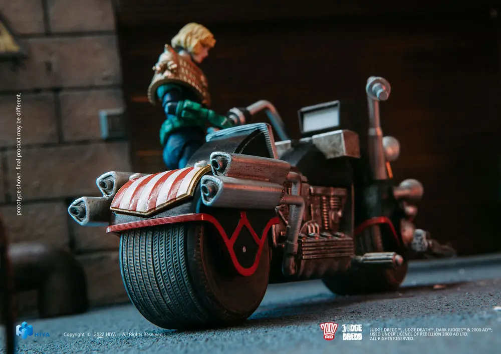 2000 AD Exquisite Mini Actionfigur 1/18 Judge Anderson & Lawmaster MK 2 Set 10 cm Produktfoto