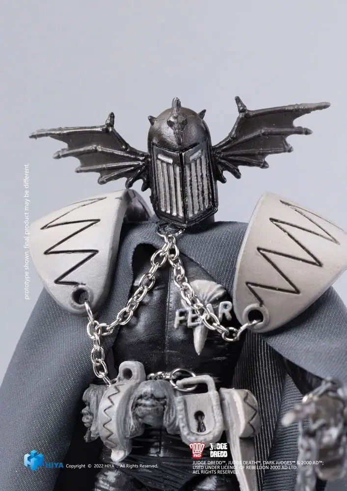 2000 AD Exquisite Mini Actionfigur 1/18 Black and White Judge Fear 10 cm Produktfoto