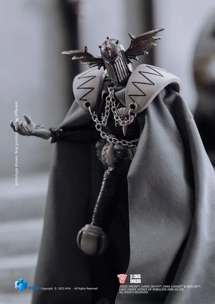 2000 AD Exquisite Mini Actionfigur 1/18 Black and White Judge Fear 10 cm Produktfoto