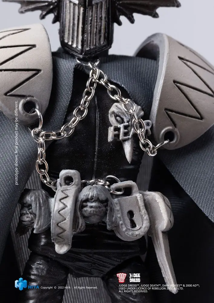 2000 AD Exquisite Mini Actionfigur 1/18 Black and White Judge Fear 10 cm Produktfoto