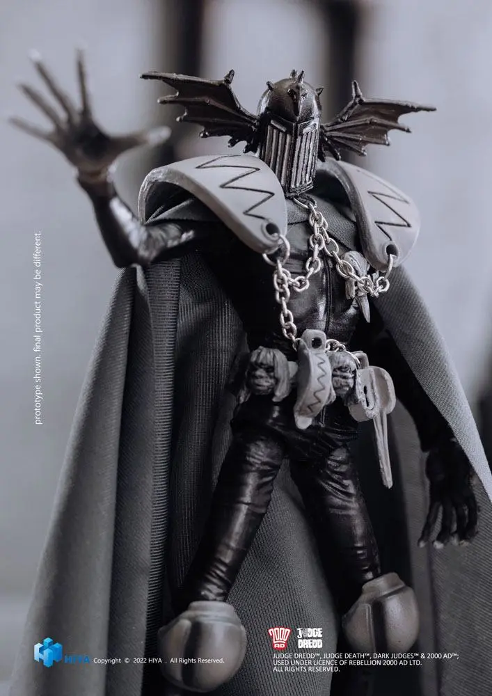 2000 AD Exquisite Mini Actionfigur 1/18 Black and White Judge Fear 10 cm Produktfoto