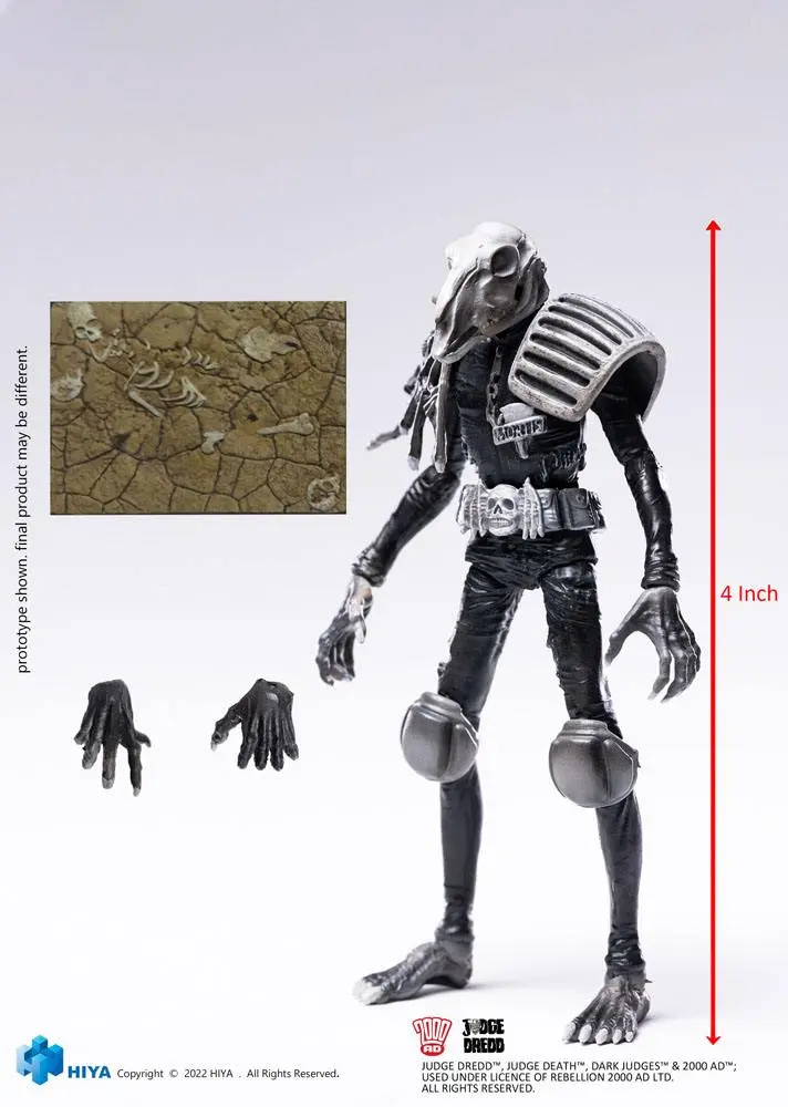 2000 AD Exquisite Mini Actionfigur 1/18 Black and White Judge Mortis 10 cm termékfotó