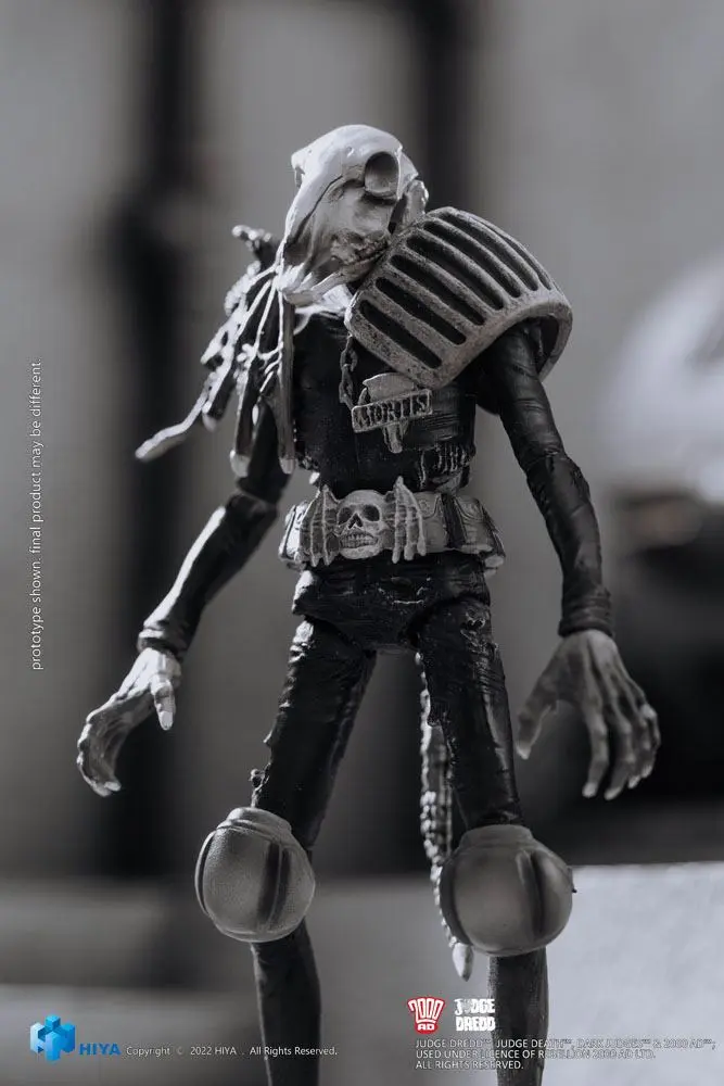 2000 AD Exquisite Mini Actionfigur 1/18 Black and White Judge Mortis 10 cm termékfotó