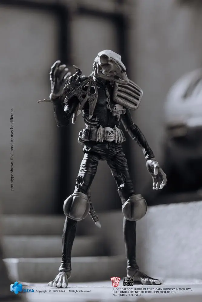 2000 AD Exquisite Mini Actionfigur 1/18 Black and White Judge Mortis 10 cm termékfotó