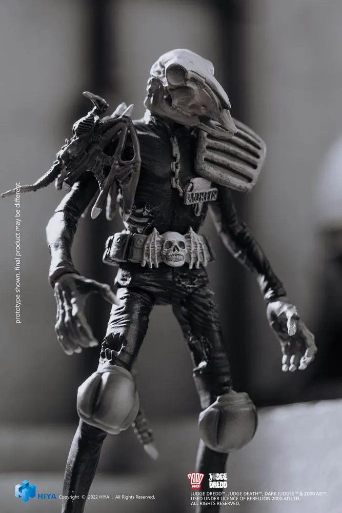 2000 AD Exquisite Mini Actionfigur 1/18 Black and White Judge Mortis 10 cm termékfotó