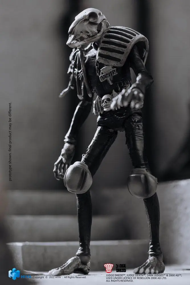 2000 AD Exquisite Mini Actionfigur 1/18 Black and White Judge Mortis 10 cm termékfotó