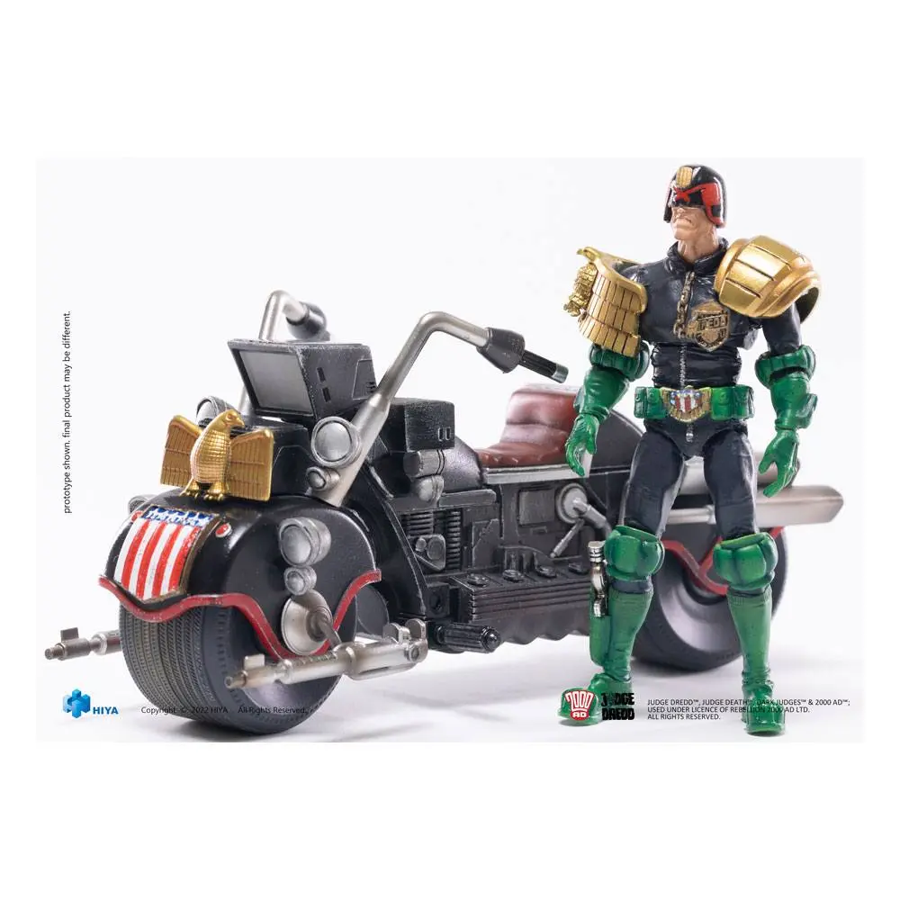 2000 AD Exquisite Mini Actionfigur 1/18 Judge Dredd & Lawmaster MK 2 Set 10 cm termékfotó