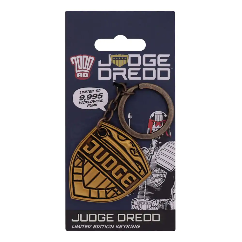 2000 AD Schlüsselanhänger Judge Dredd Abzeichen Limited Edition Produktfoto