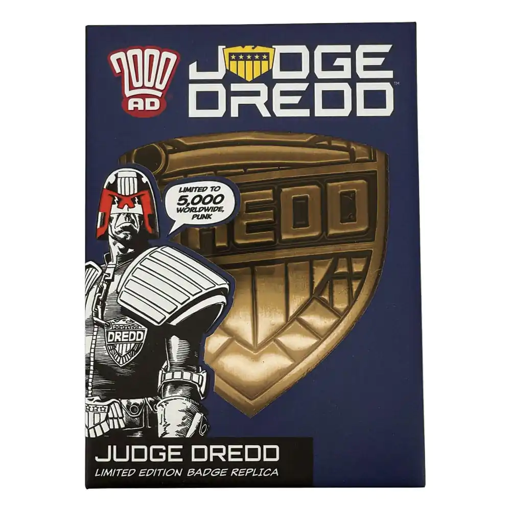 2000 AD Nachbildung Judge Dredd Abzeichen Limitierte Auflage Produktfoto
