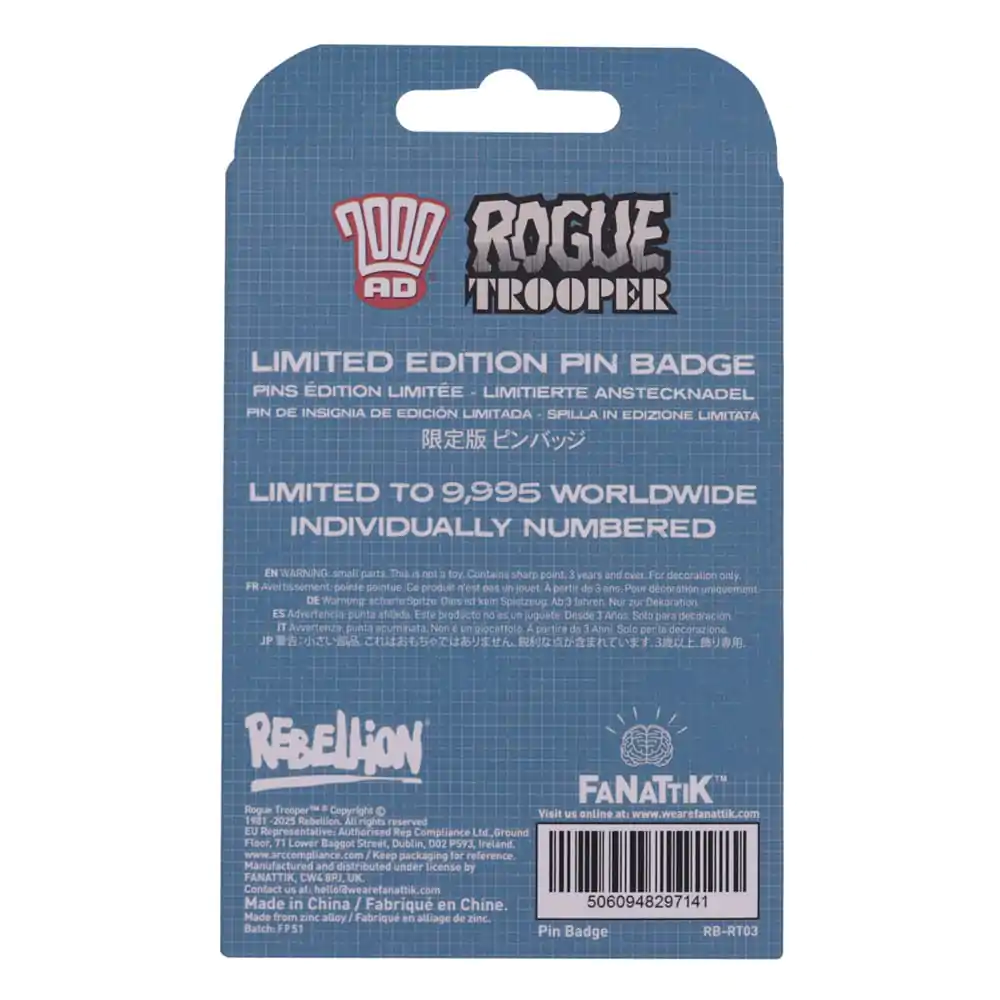 2000 AD Anstecker Rogue Trooper GI Limitierte Auflage Produktfoto