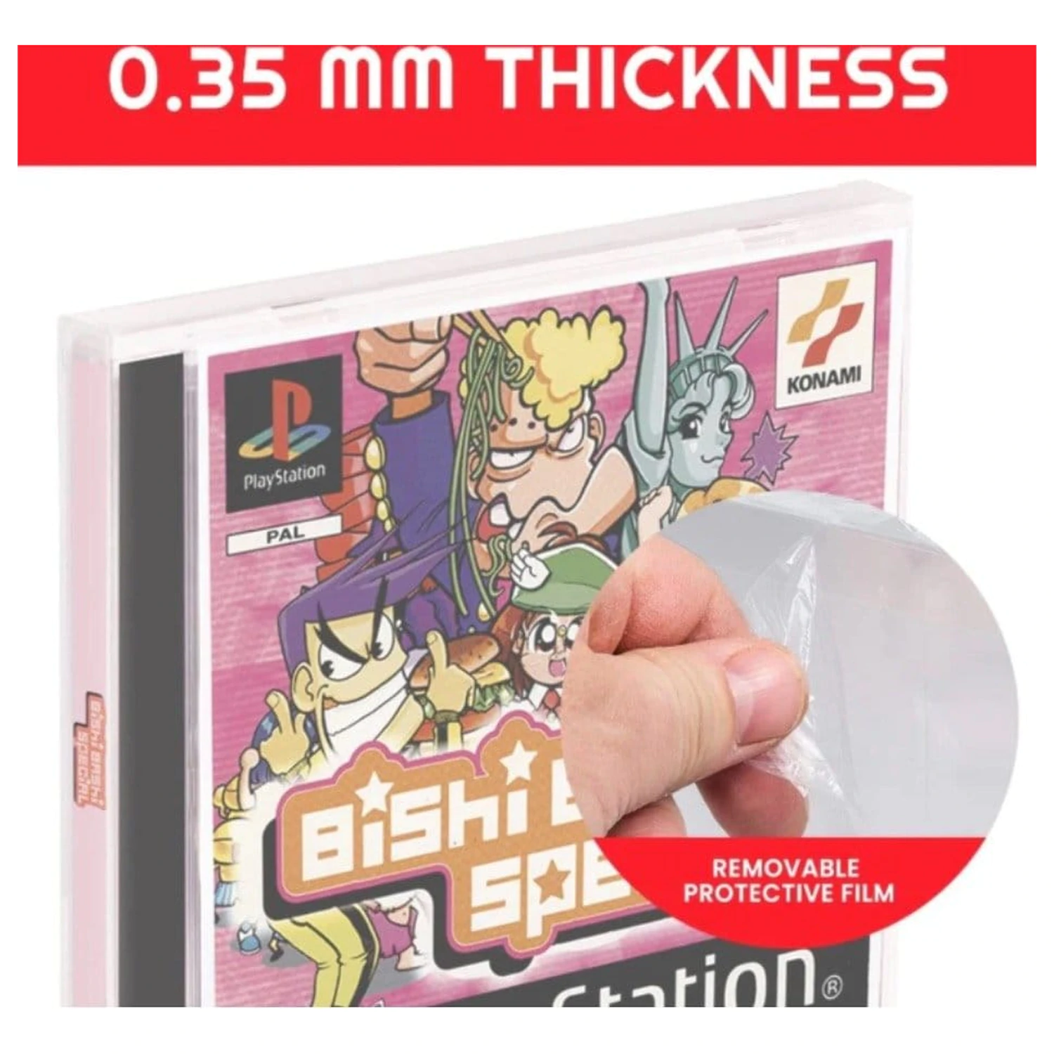 PET Schutzhüllen 25er-Pack für PS1/Einzel CD/Dreamcast (Jewel Case) Spiele Produktfoto