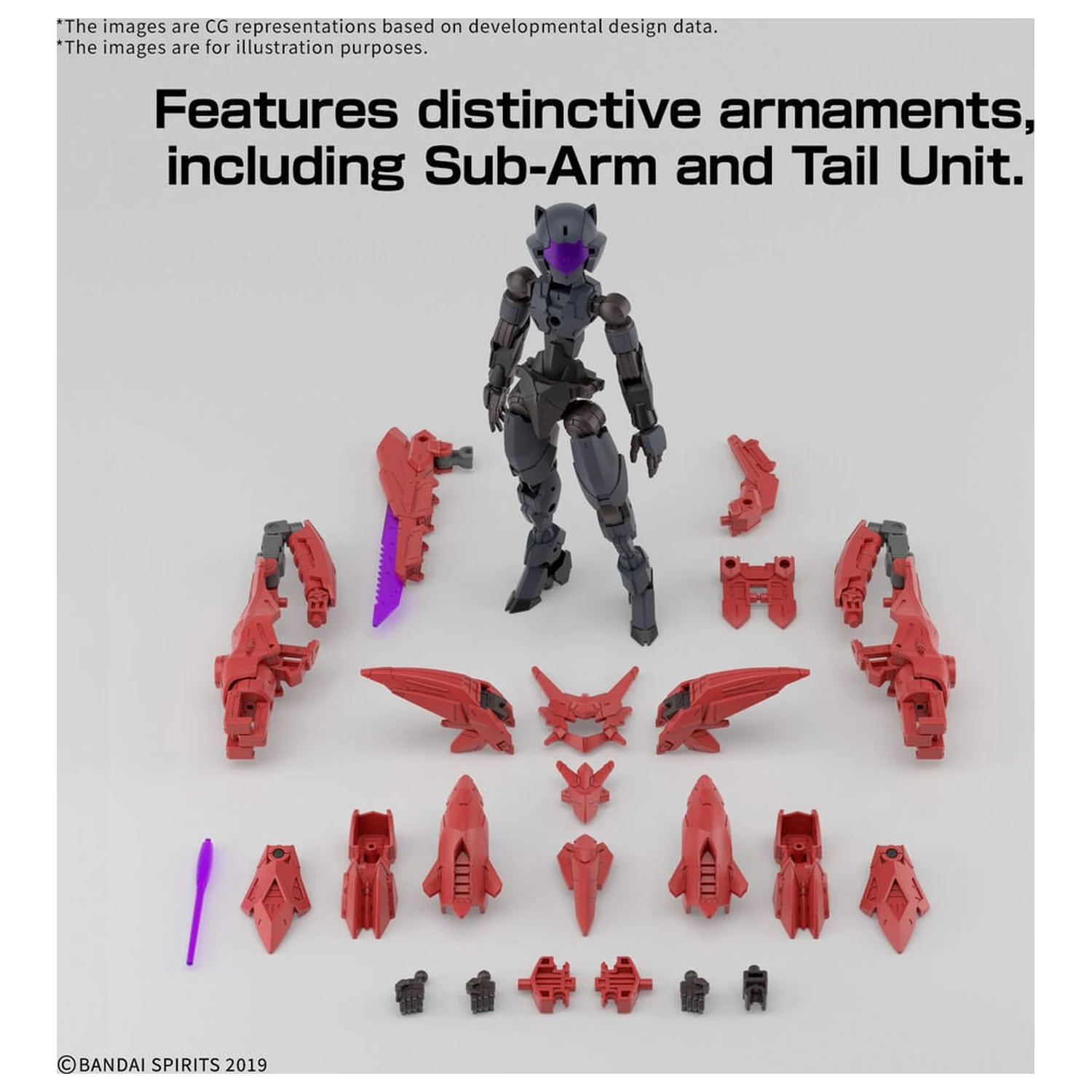 30 mm 1/144 EXM-E7b Spinatia Beast Type Modellbausatz Base Figur 30 Minutes Missions Produktfoto