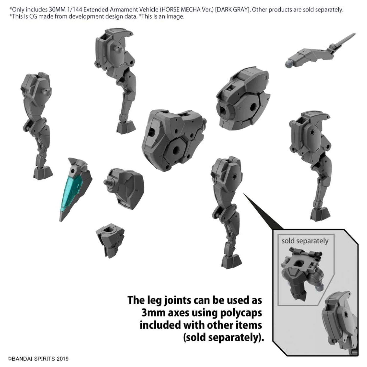 30MM 1/144 Erweiterte Bewaffnungsfahrzeug (Pferde Mecha) Dunkles Modellbausatz Produktfoto