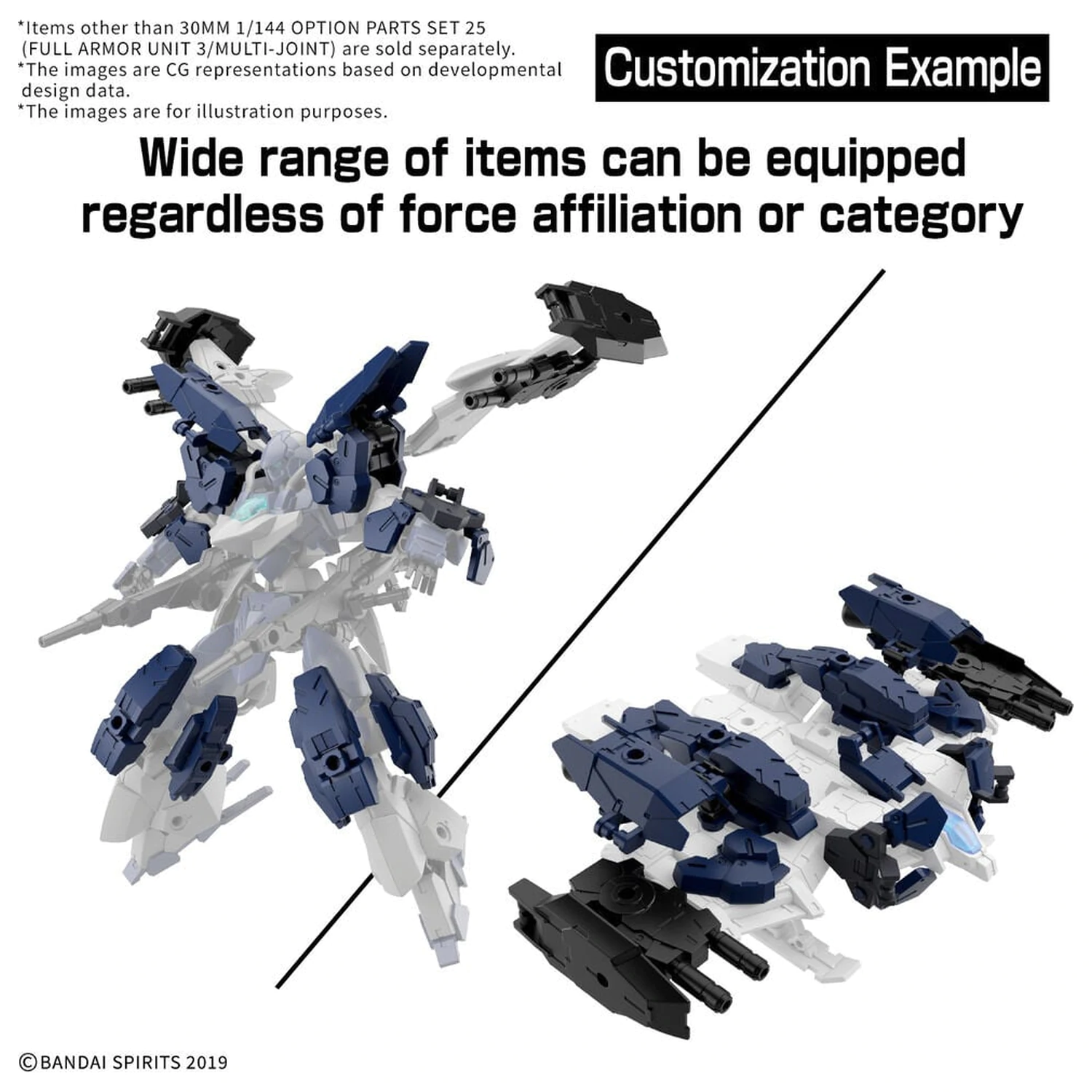 30MM 1/144 Option Teile Set 25 Full Armor Unit 3 Mehrgelenk Zubehör Set 30 Minutes Missions Produktfoto