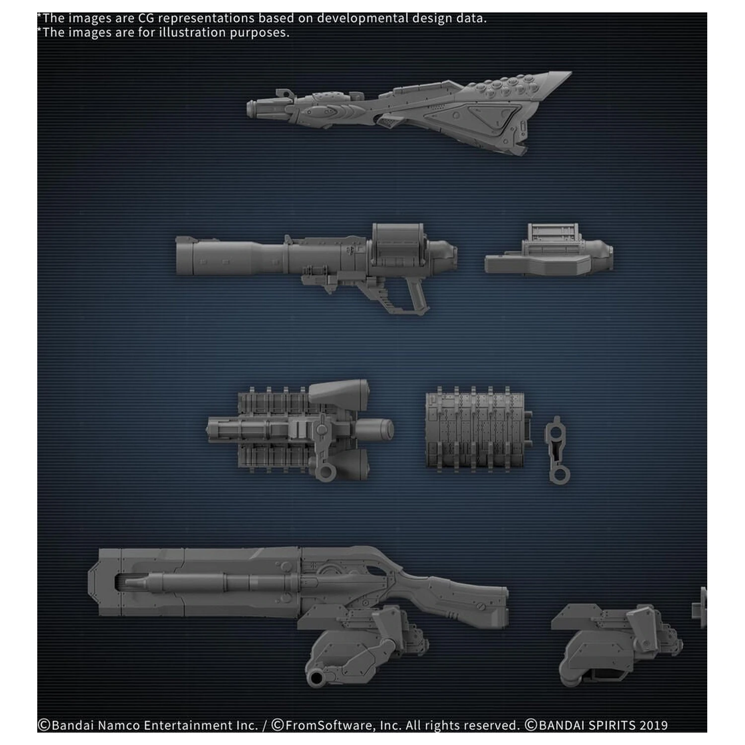 30MM Optionales Teileset Armored Core VI Fires Of Rubicon Waffenset 09 Zubehörset Produktfoto