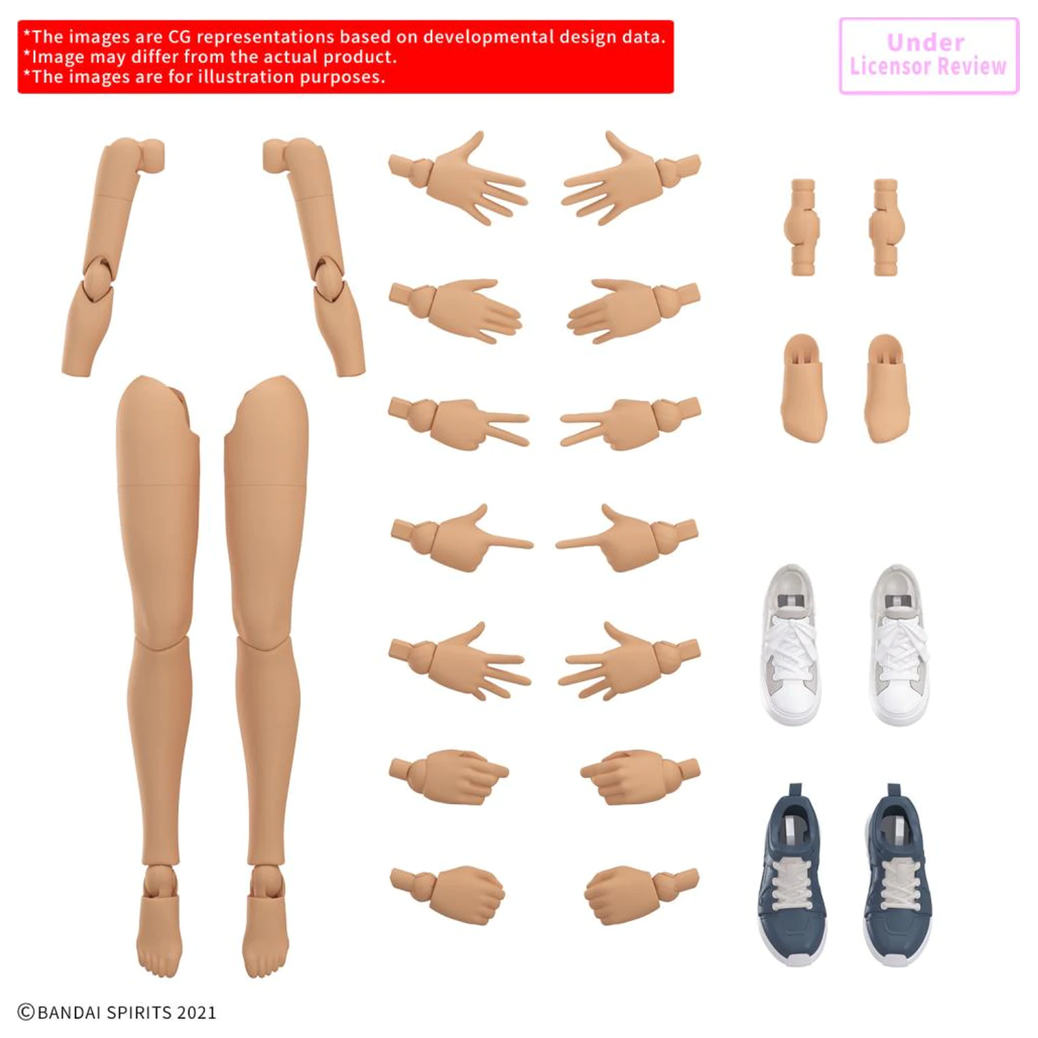 30MS Option Body Parts Arm Parts & Leg Parts S (Color C) Modellbausatz Zubehör-Pack Produktfoto