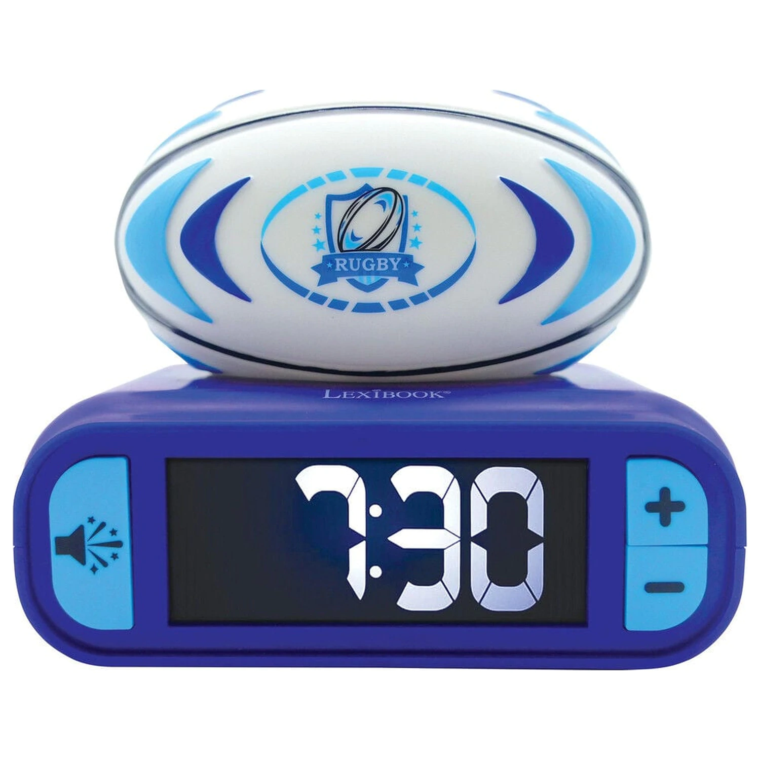 3D Rugby ball digitale Wecker mit Nachtlicht Produktfoto