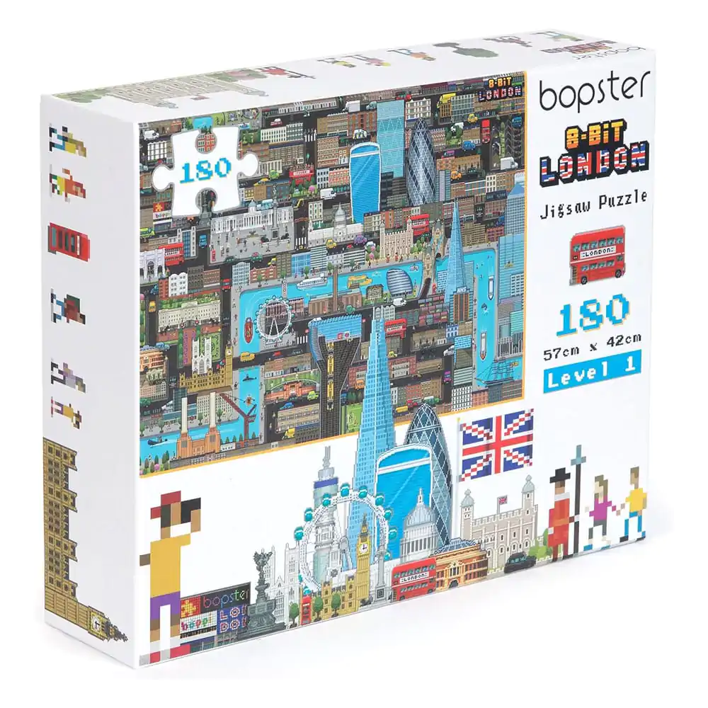 8-Bit Pixel Puzzle London Level 1 180 Teile Produktfoto