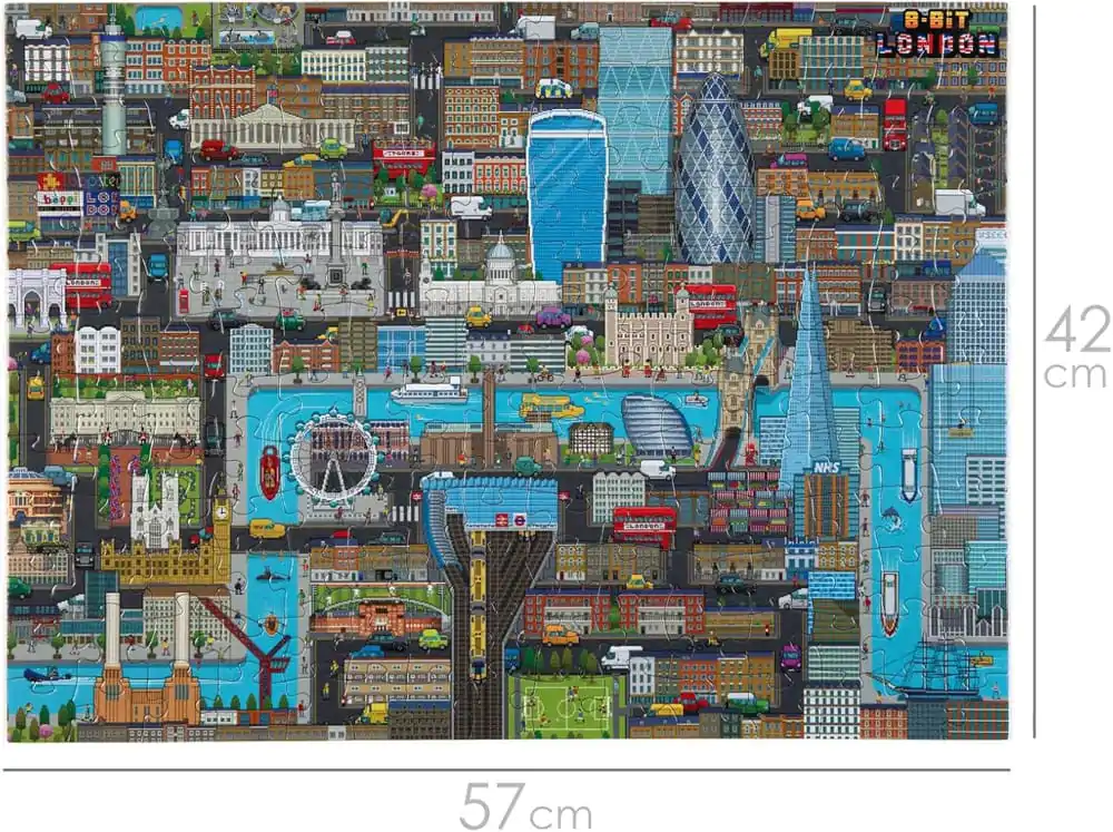 8-Bit Pixel Puzzle London Level 1 180 Teile Produktfoto