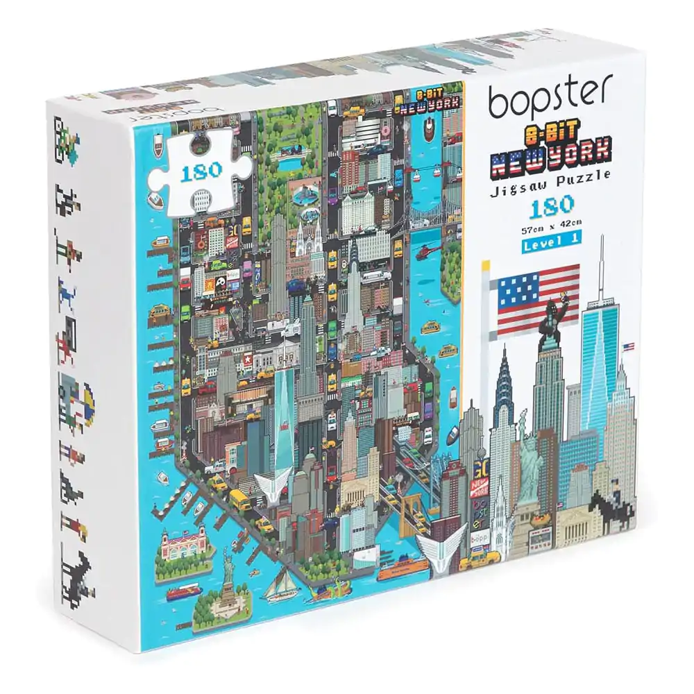 8-Bit Pixel Puzzle New York Level 1 180 Teile Produktfoto