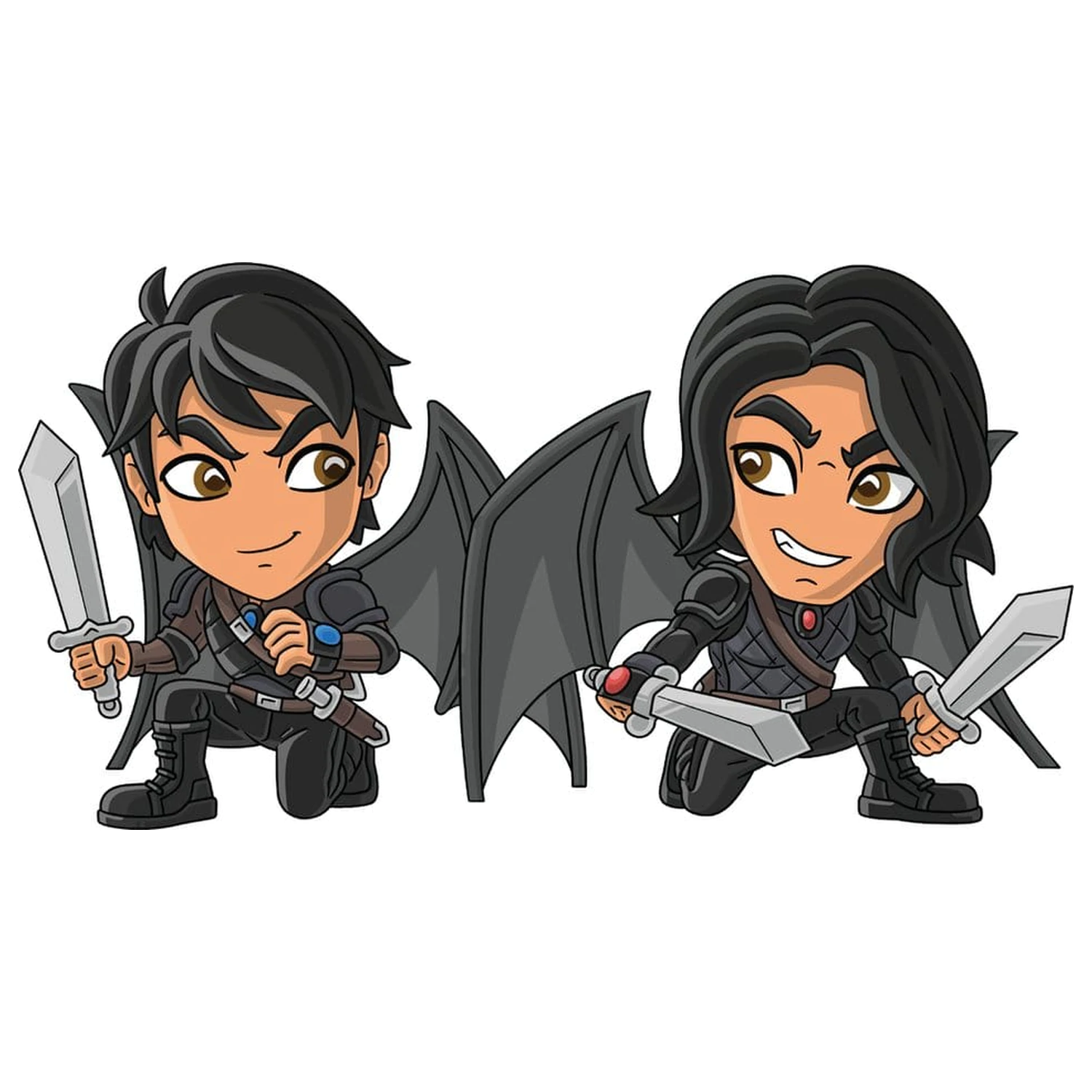 A Court of Thorns and Roses Vinyl-Figur Azriel und Cassian 11 cm Produktfoto