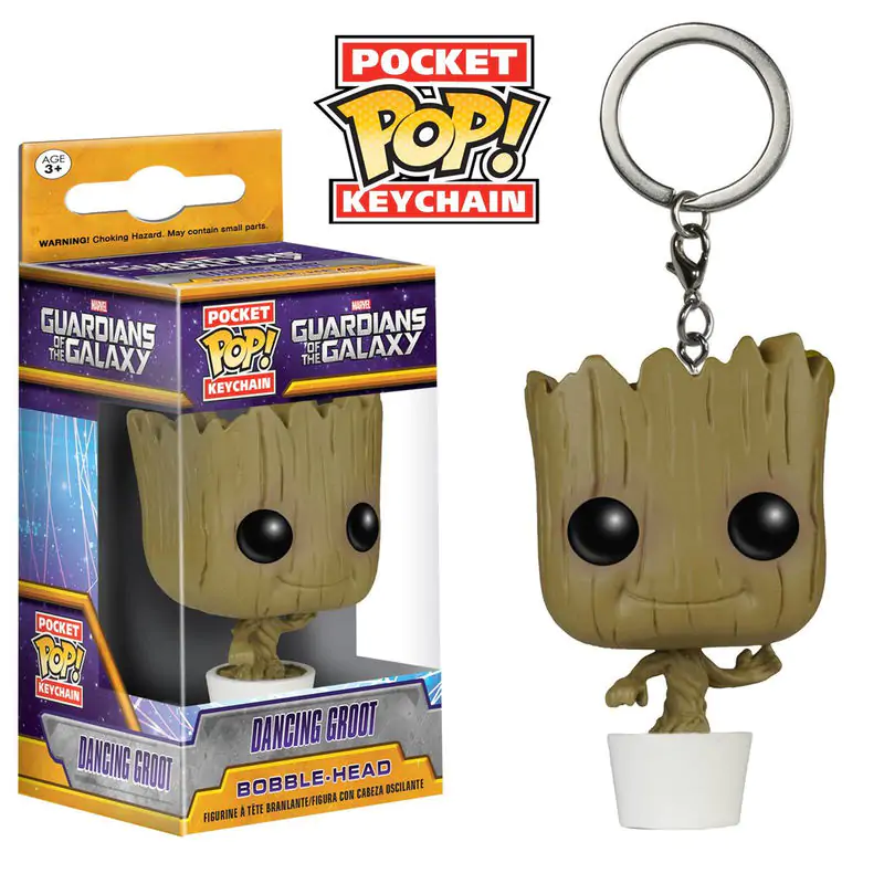 Guardians of the Galaxy Pocket POP! Vinyl Schlüsselanhänger Dancing Groot 4 cm Produktfoto