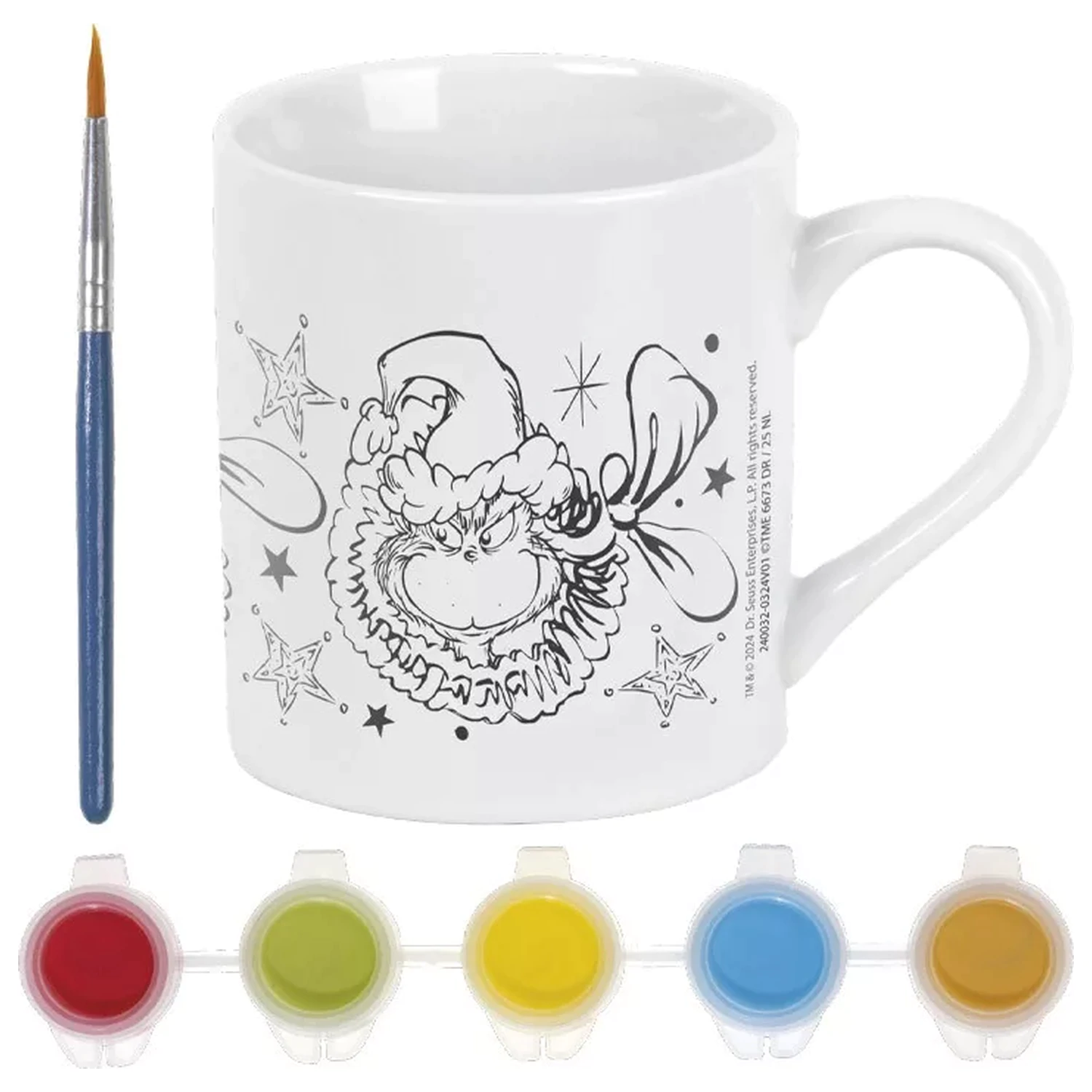The Grinch Dr Seuss Bemalbarer Porzellan Becher 235 ml Produktfoto