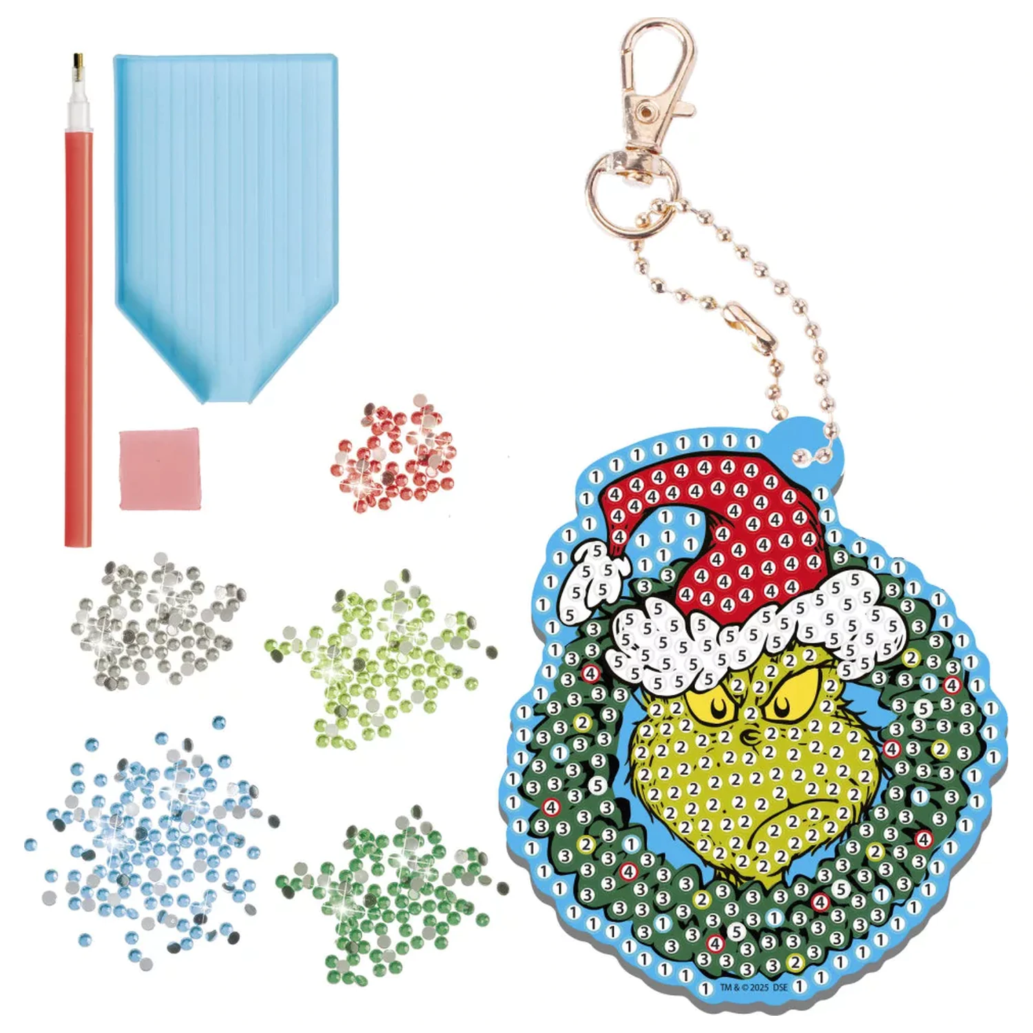 The Grinch Dr Seuss Diamond Dotz Schlüsselanhänger-Maker Set Produktfoto