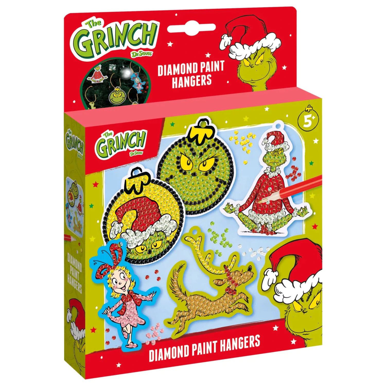 The Grinch Dr. Seuss Diamond Eye Set mit Aufhänger Produktfoto