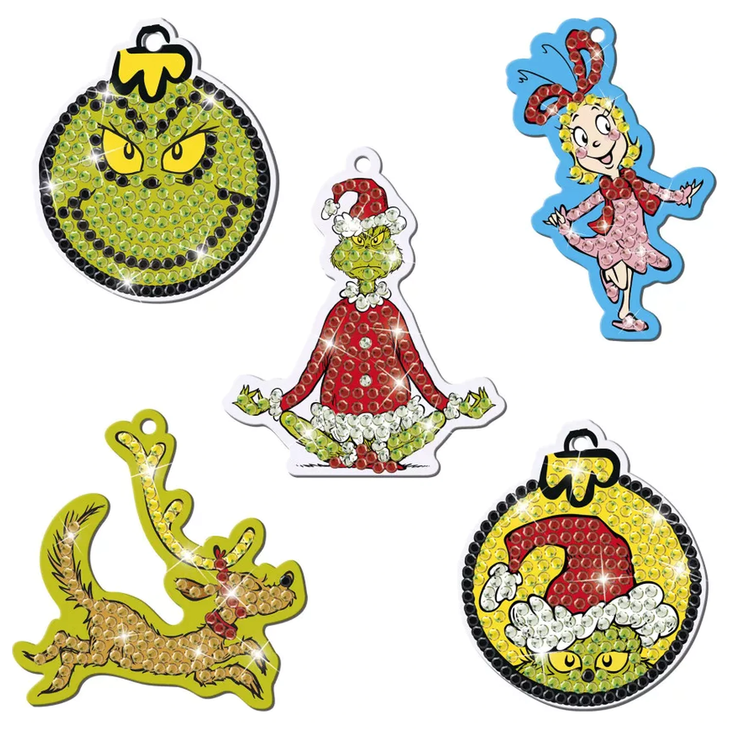 The Grinch Dr. Seuss Diamond Eye Set mit Aufhänger Produktfoto