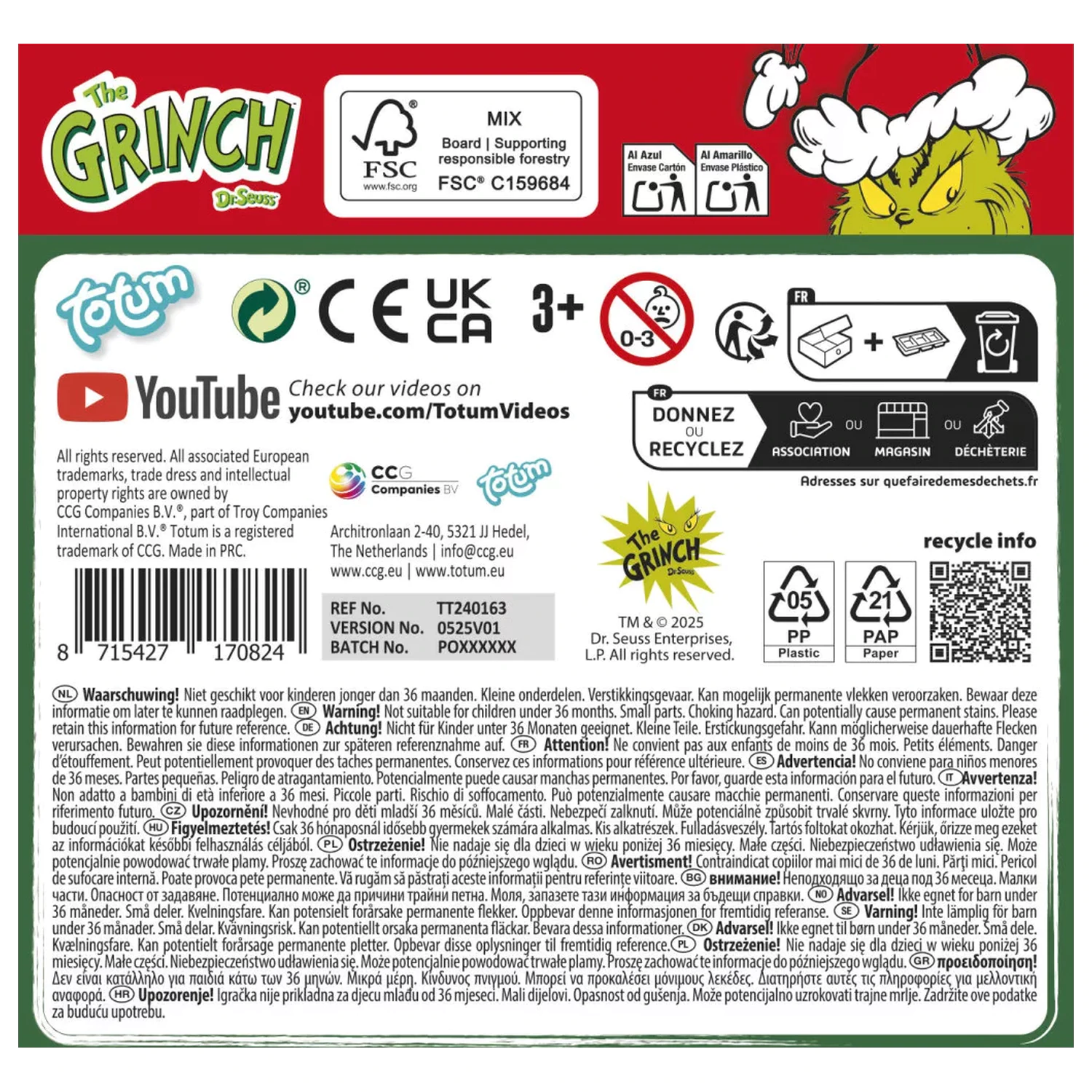 The Grinch Dr. Seuss Stamper Set 12 Stück Produktfoto